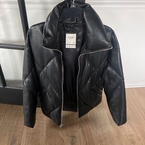 NEW Abercrombie and Fitch Leather Jacket